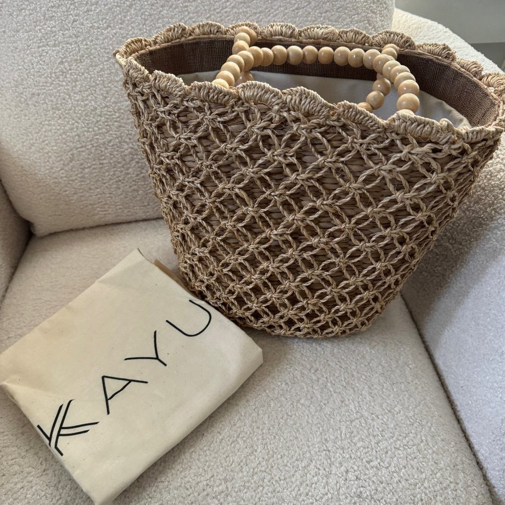 KAYU Woven Straw Bag (New With Dustbag)